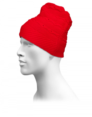 Unisex acrylic  self Designer Cap red